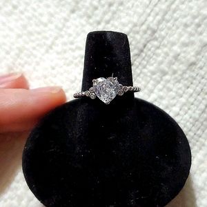 NWOT Silver Ring with Swarovski Crystals